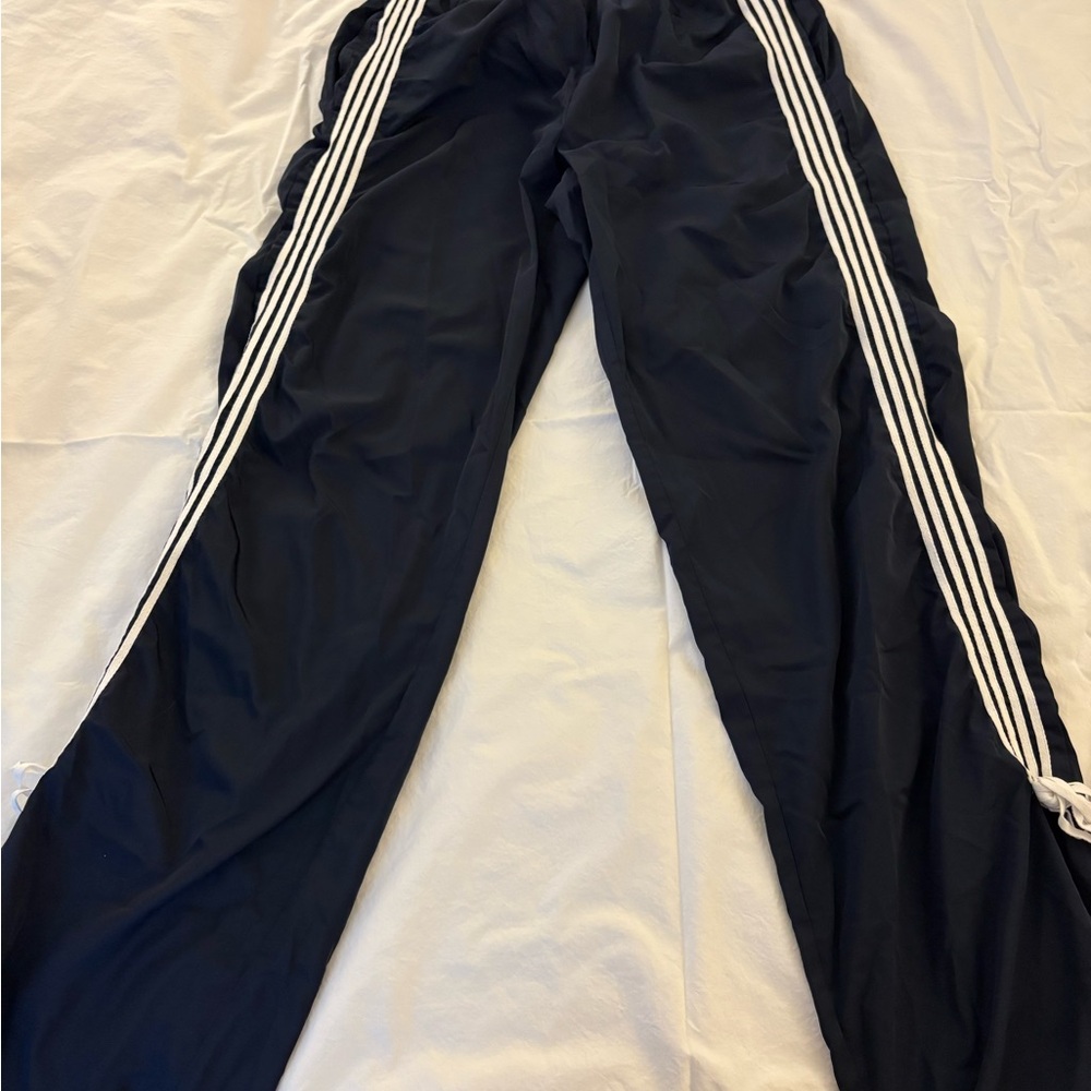 Edikted Blue Track Pants with White Stripes